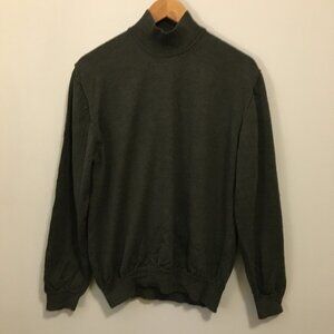 Marco Fiori 100% Merino Wool Agean Olive Turtleneck Sweater